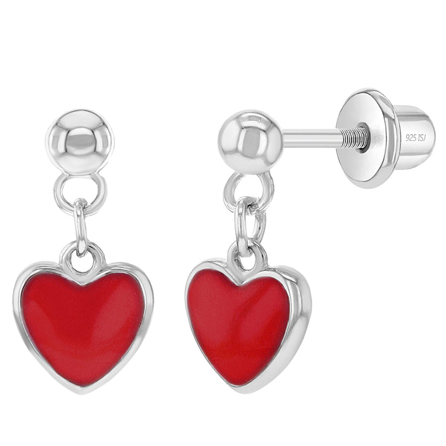 Lovely Heart Earrings - Sterling Silver