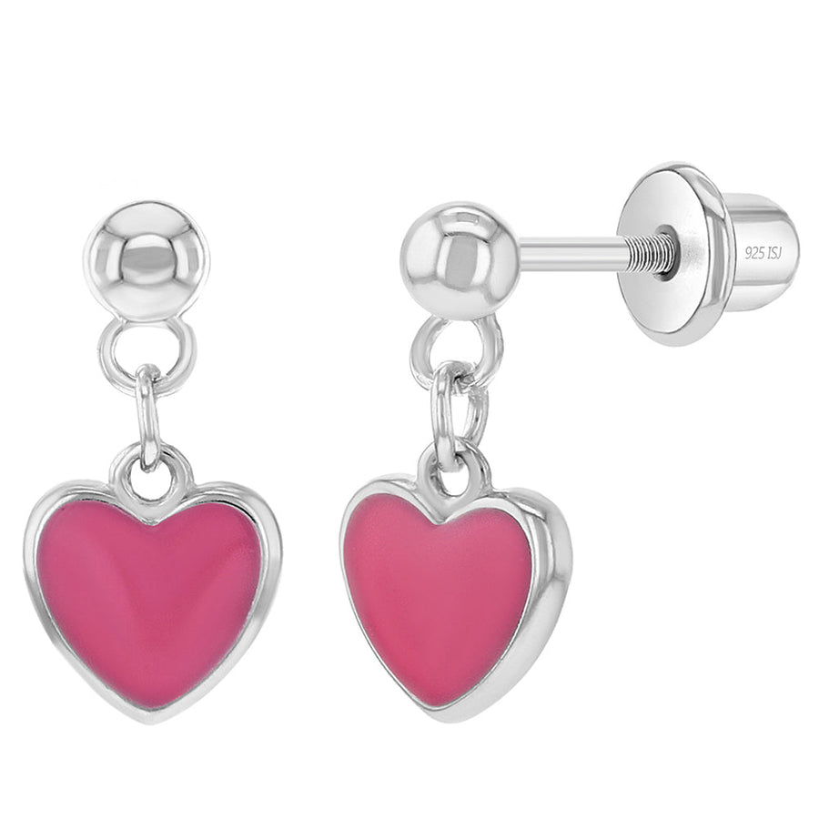 Lovely Heart Earrings - Sterling Silver